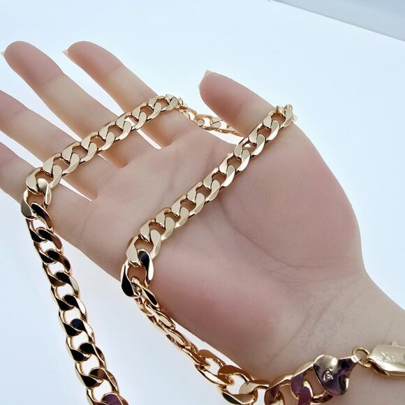 Rose Gold Cuban Link Chain Necklace for Men & Women, 23.6 Inch Length, XPNL0076 - Picture 12 of 12